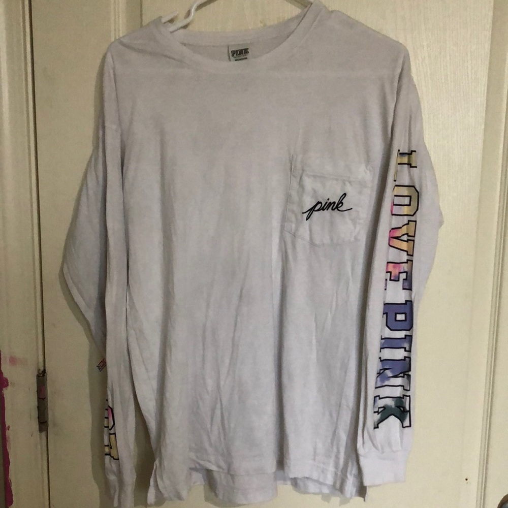 Women's PINK oversized long sleeve tee